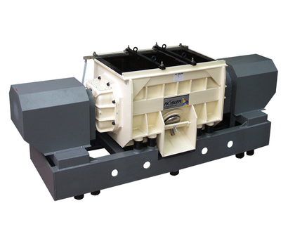 TS series tub vibrators, with processing bowl widths up to 1,100 mm and lengths up to 3,000 mm.