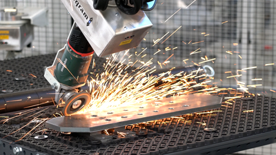 Kantavrunding til R2 mm eller mer med vinkelsliper