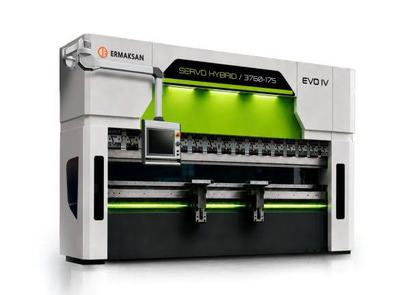 Ermaksan EVO-IV servo-hybrid kantpresse med kapasitet fra 40 til 600 tonn.