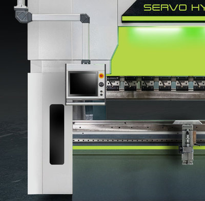 Detaljbilde av Ermaksan EVO-IV servo-hybrid kantpresse.