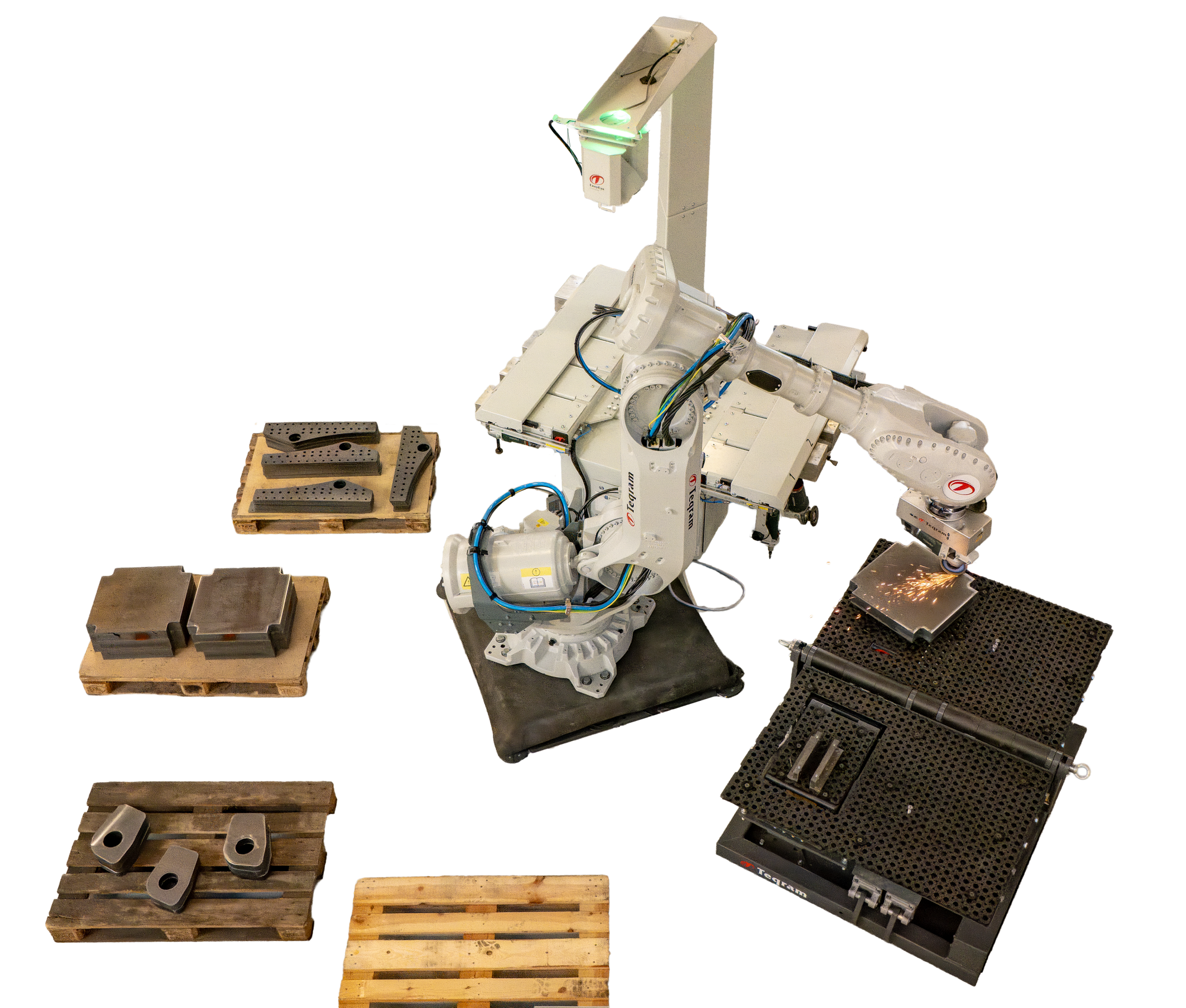 Teqram EasyGrinder robot for automatisert sliping og etterbearbeiding av metall