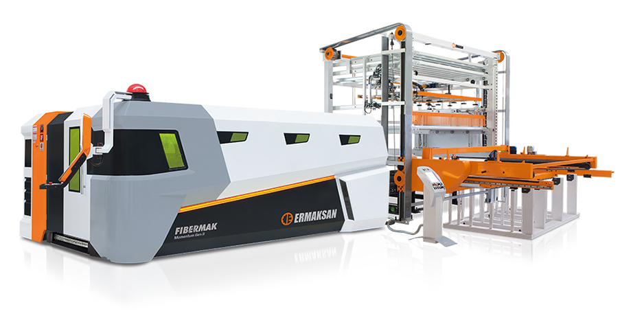 Ermaksan Towermak automatisk laste- og lossesystem for laserskjærere
